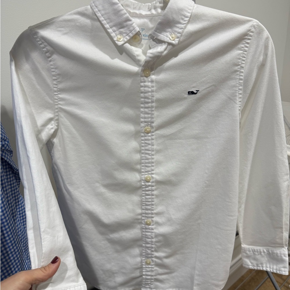 Vineyard Vines White Casual Button-Down Shirt